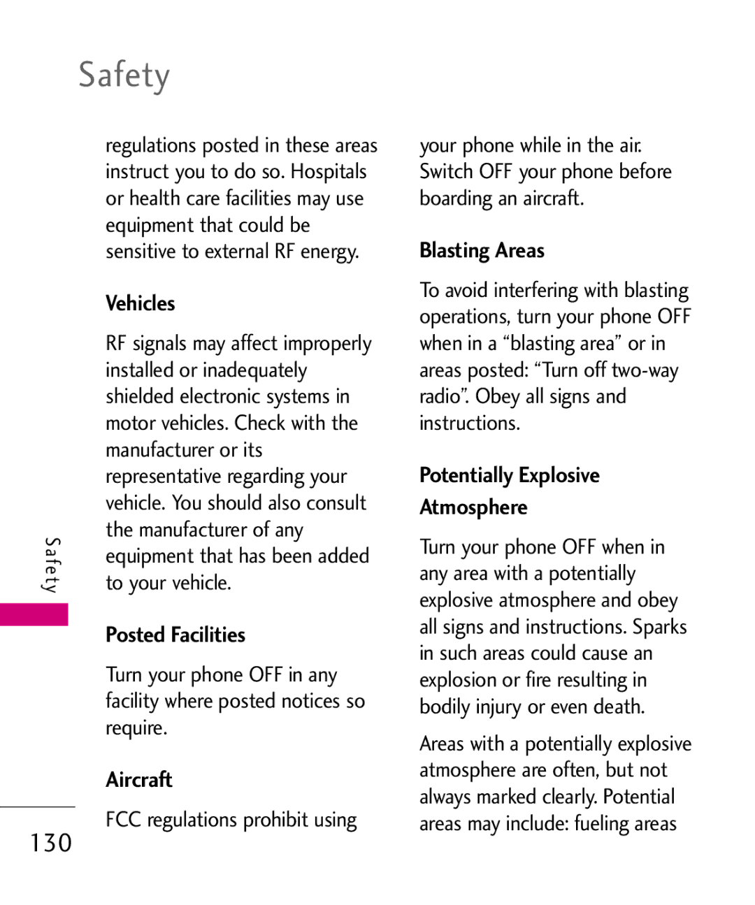 LG Electronics 9250, MMBB0370601(1.0) manual 130 