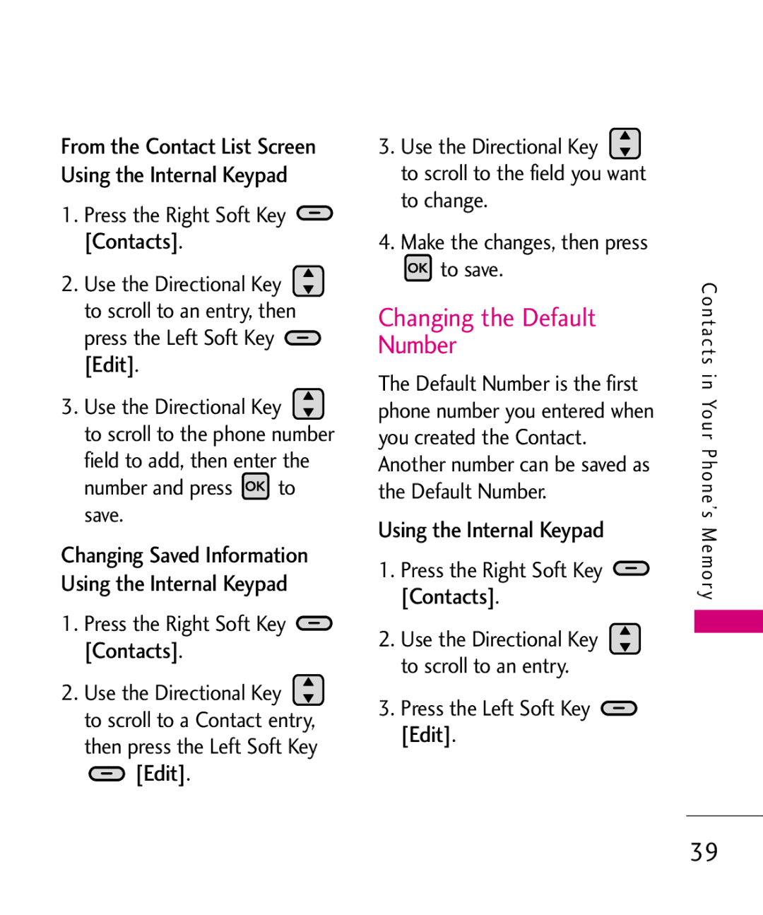 LG Electronics MMBB0370601(1.0), 9250 Changing the Default Number, Field to add, then enter the number and press to save 