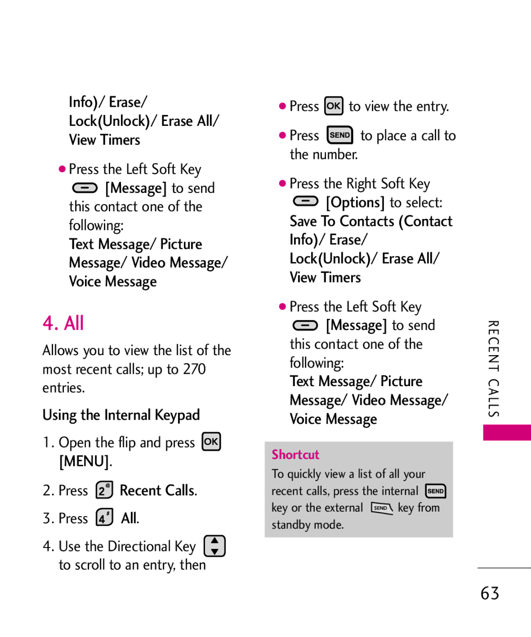 LG Electronics MMBB0370601(1.0), 9250 manual Info/ Erase LockUnlock/ Erase All View Timers, Press All 