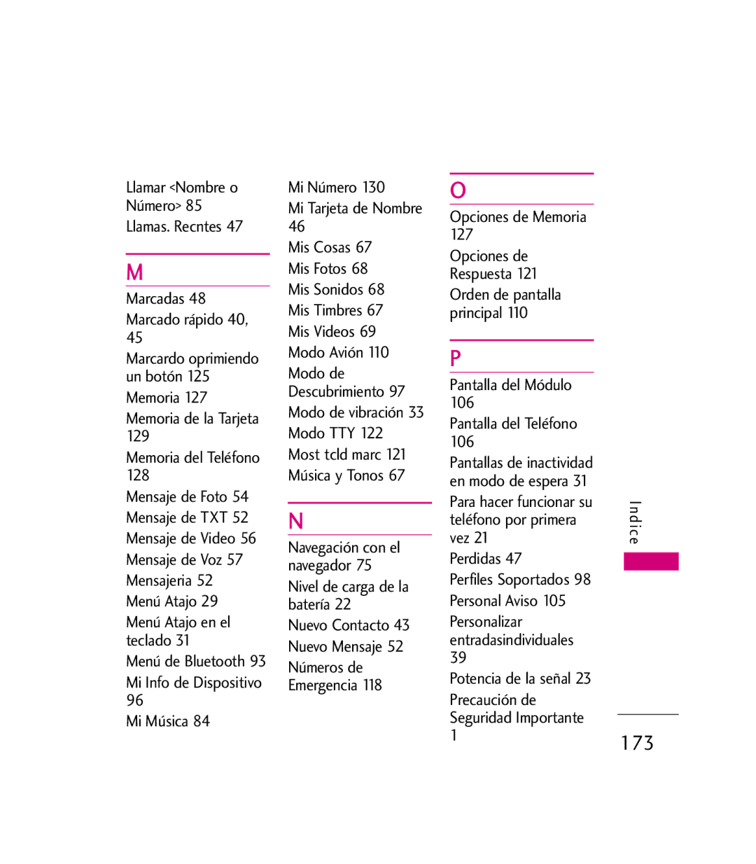 LG Electronics 9600 manual 173 