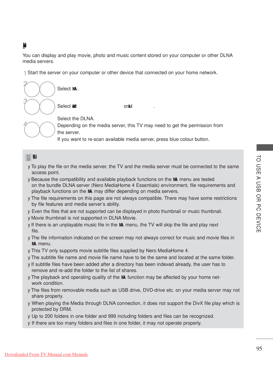 LG Electronics A-27 owner manual Playing back shared contents 