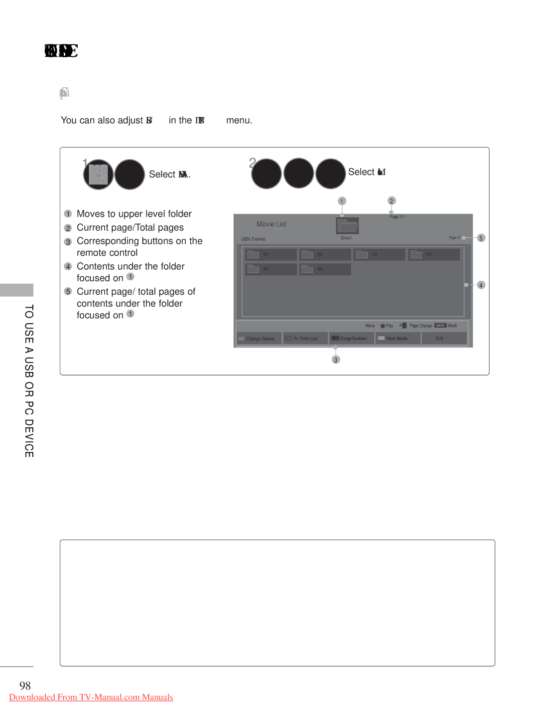 LG Electronics A-27 owner manual Screen Components, You can also adjust USB in the Input menu, To USE a, USB or PC Device 