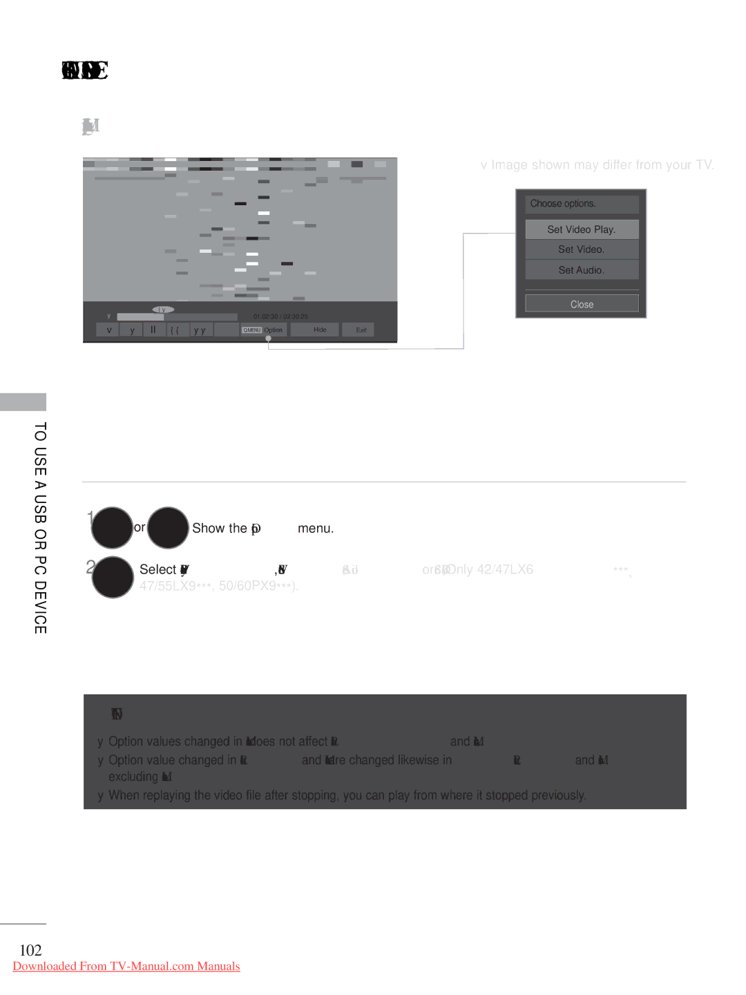 LG Electronics A-27 owner manual Using the Movie List function, play, 102, Or Show the Option menu 