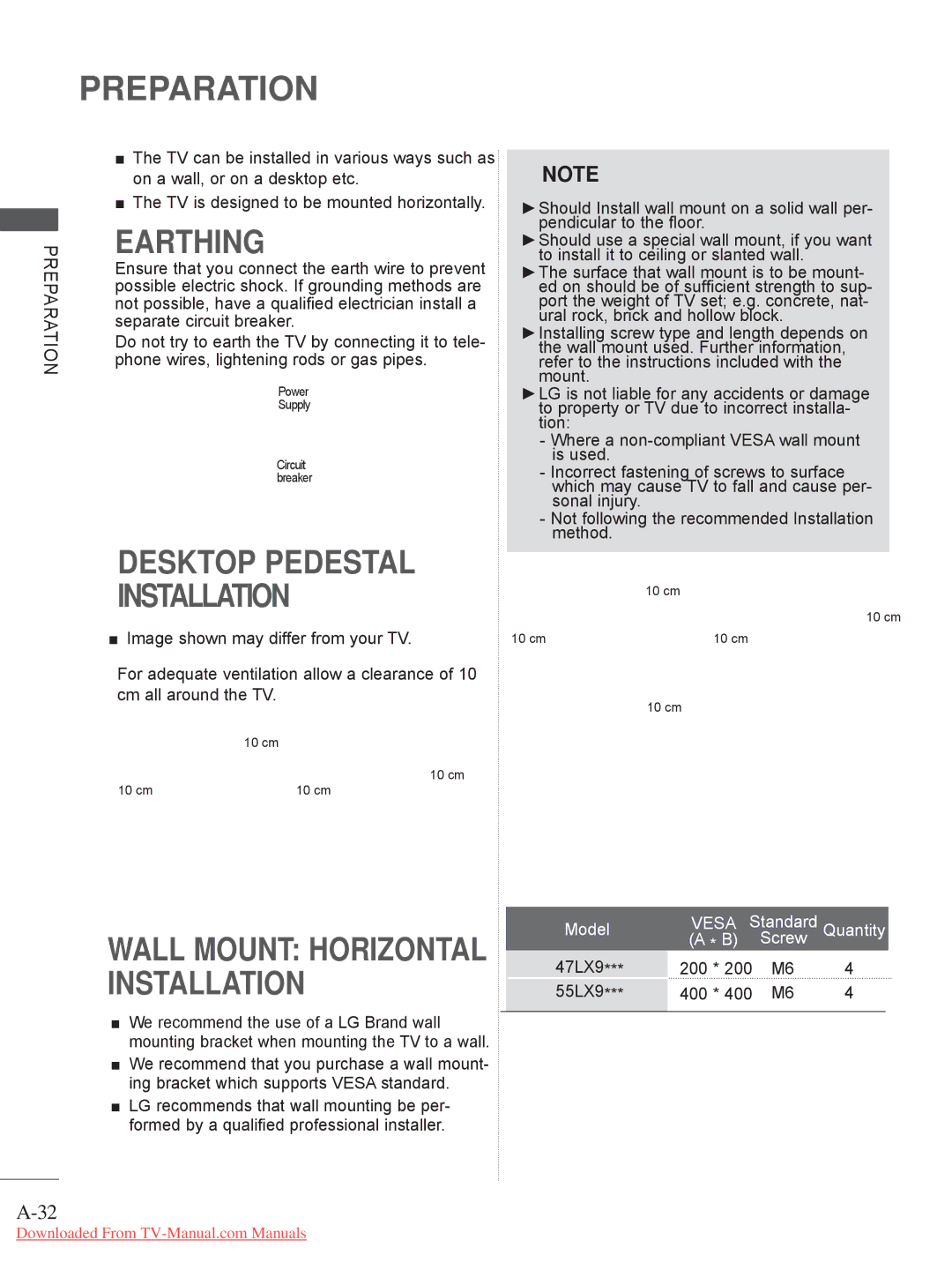 LG Electronics A-27 owner manual 47LX9, 55LX9 