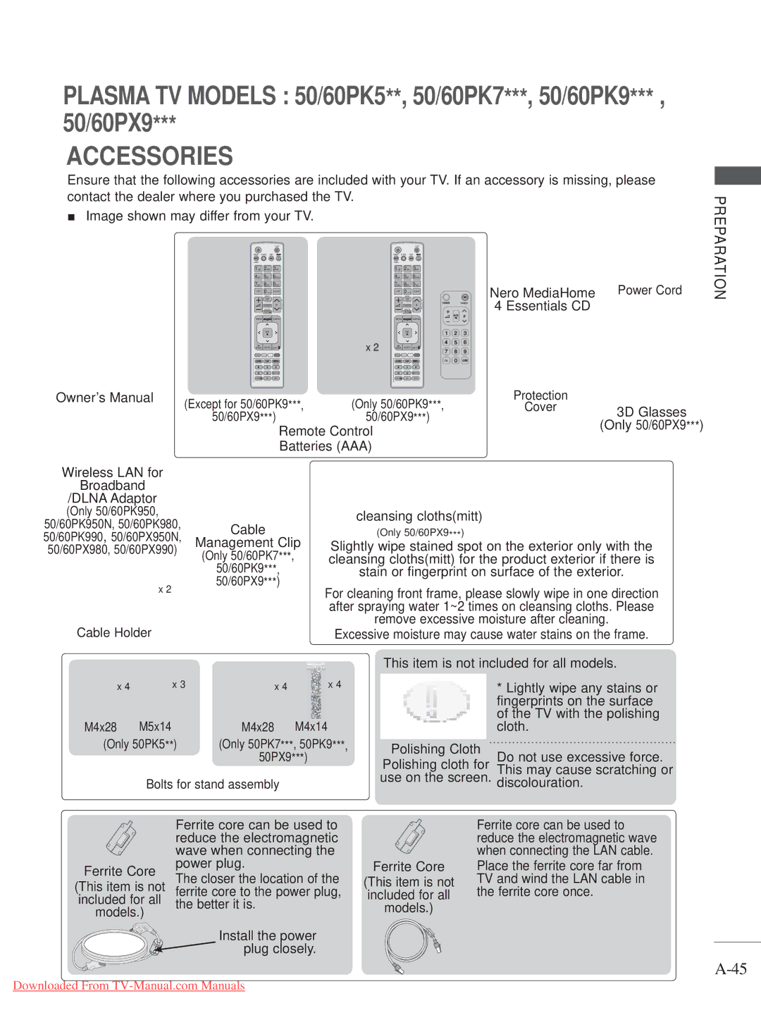 LG Electronics A-27 Cover 3D Glasses Only 50/60PX9, Cable, Lightly wipe any stains or, Fingerprints on the surface, Cloth 