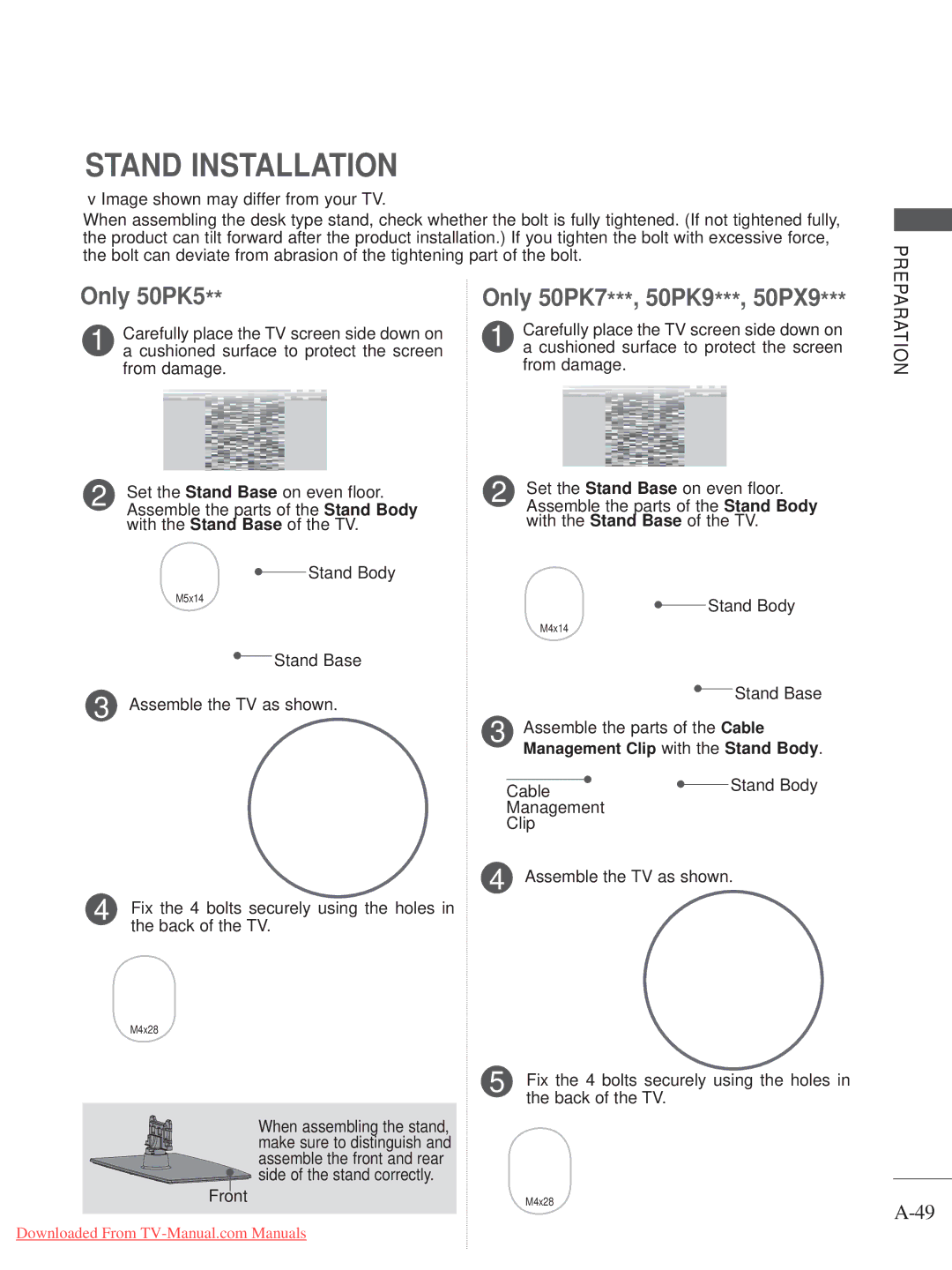 LG Electronics A-27 owner manual Only 50PK5 