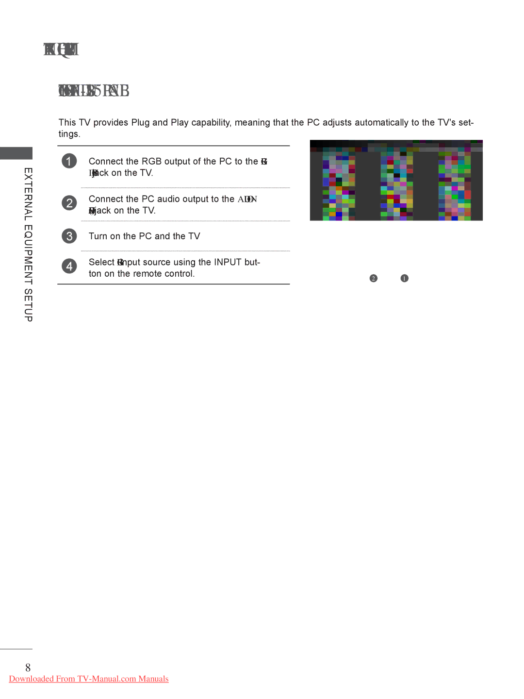 LG Electronics A-27 owner manual Connecting with a D-SUB 15 PIN Cable 