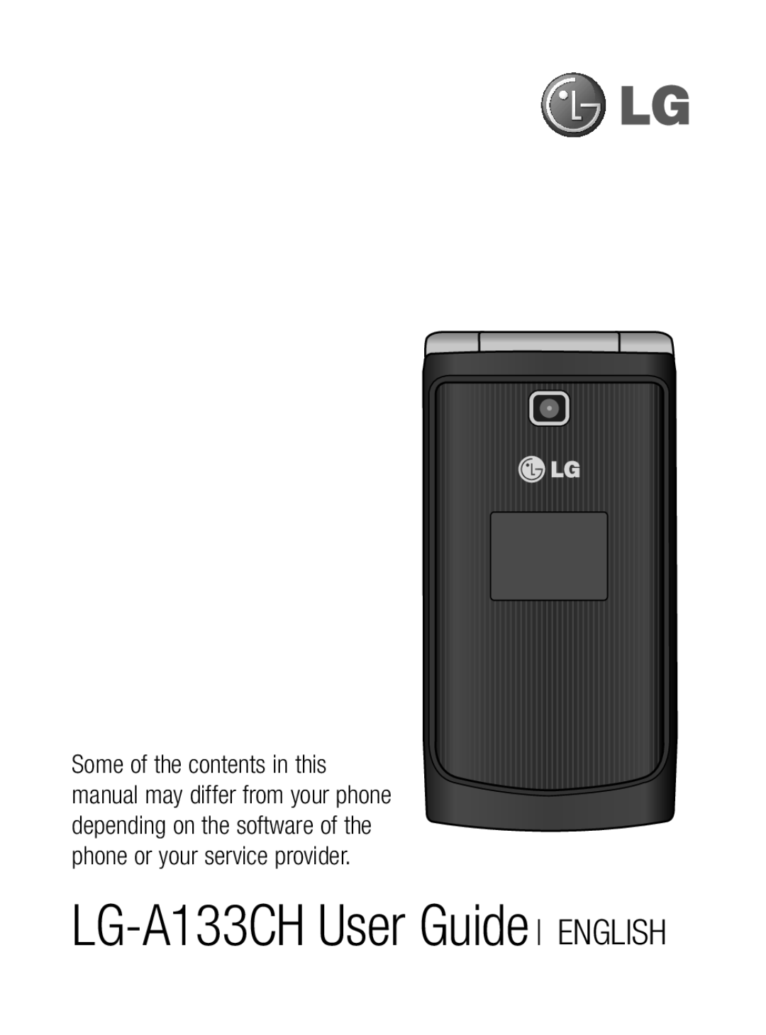 LG Electronics manual LG-A133CH User Guide, English 