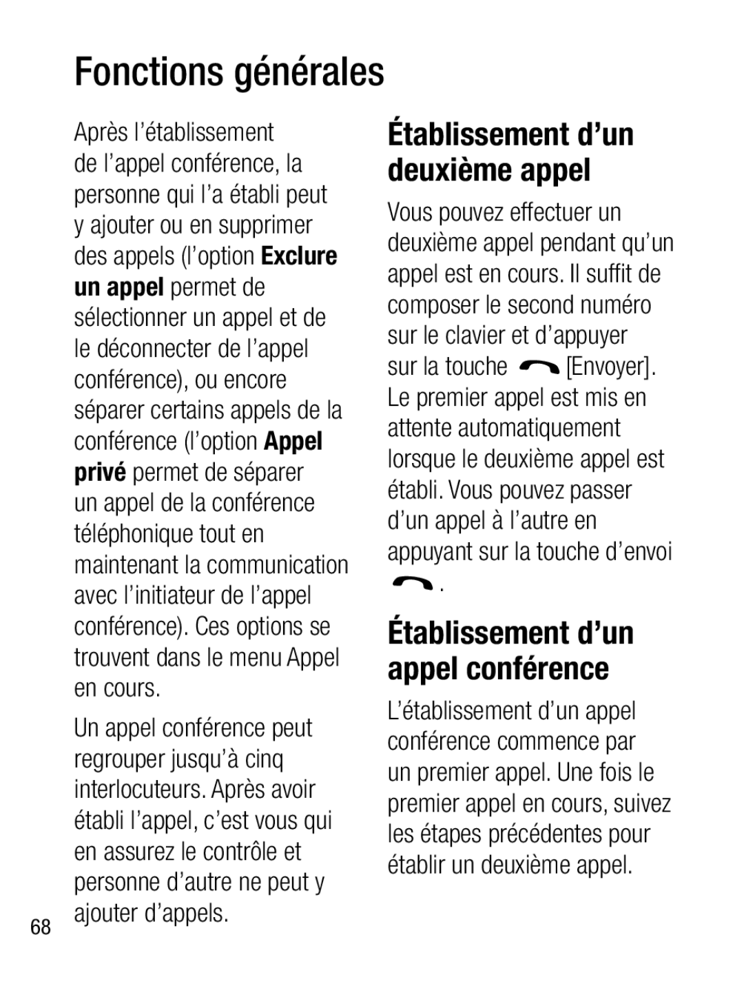 LG Electronics A133R manual Établissement d’un appel conférence, Ajouter d’appels 