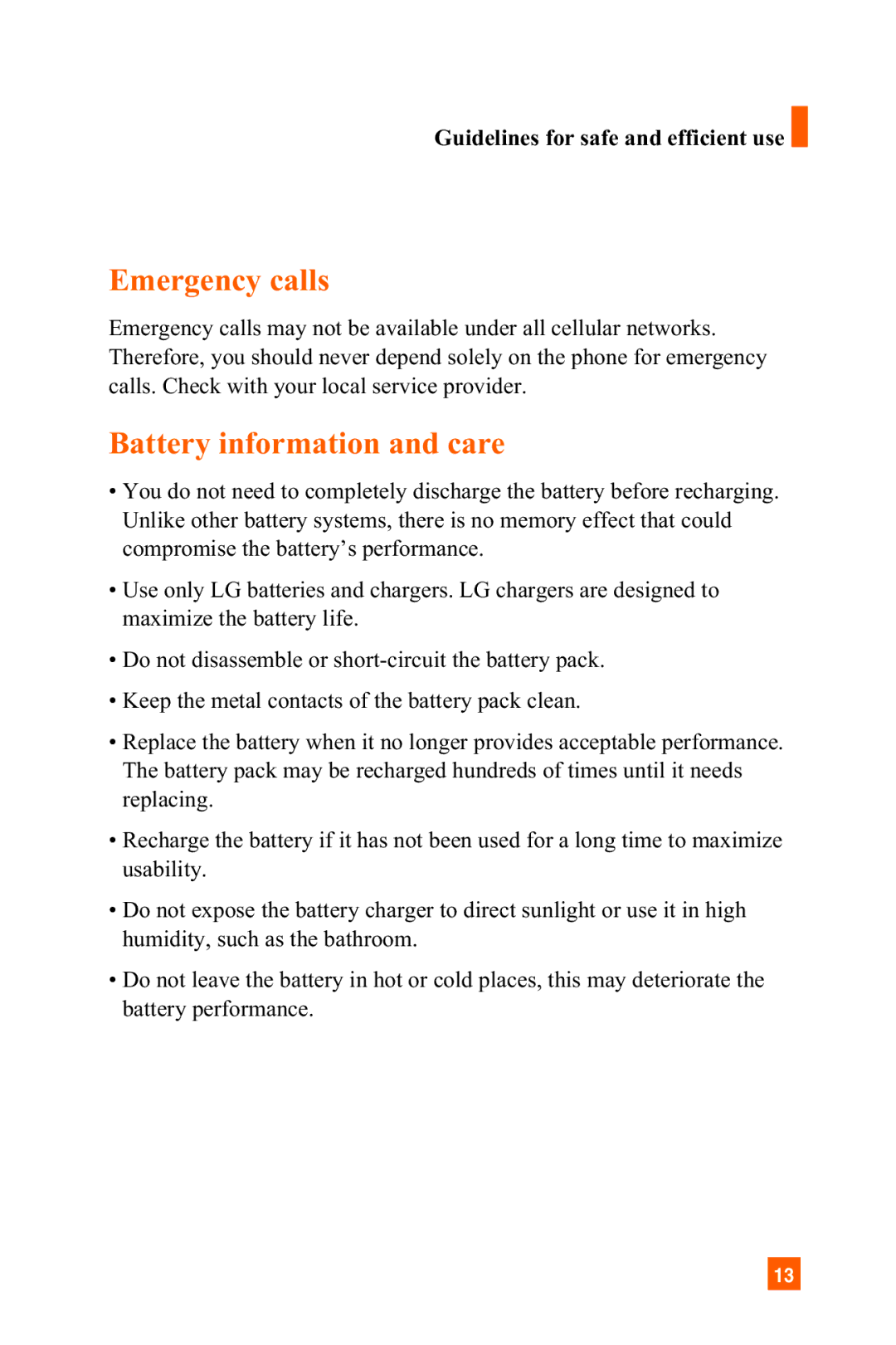 LG Electronics A7150 manual Emergency calls 