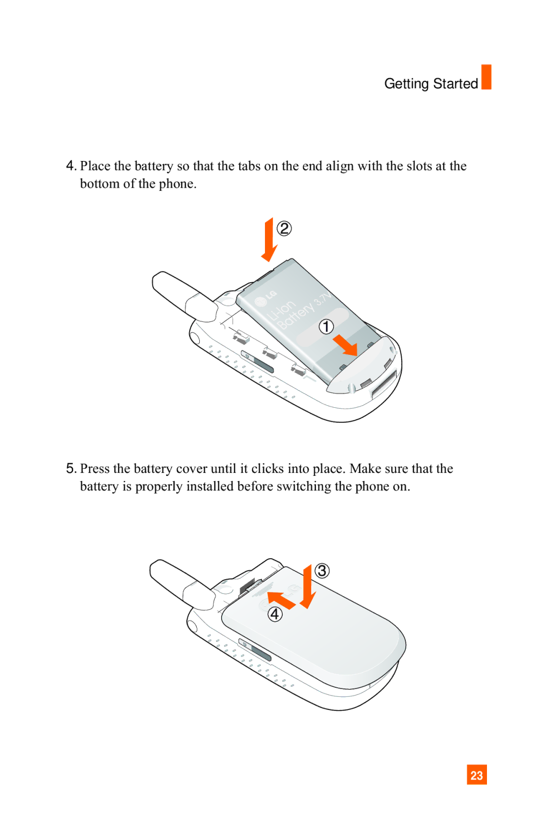 LG Electronics A7150 manual Getting Started 