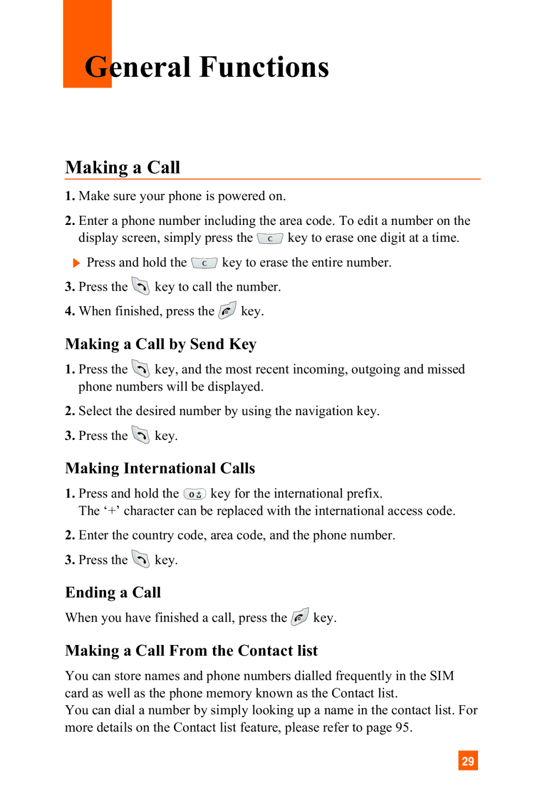 LG Electronics A7150 manual General Functions, Making a Call 