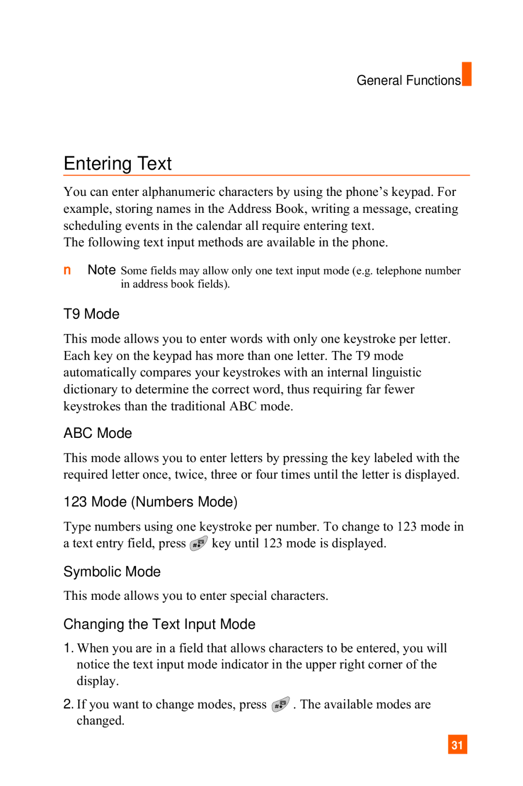 LG Electronics A7150 manual Entering Text 