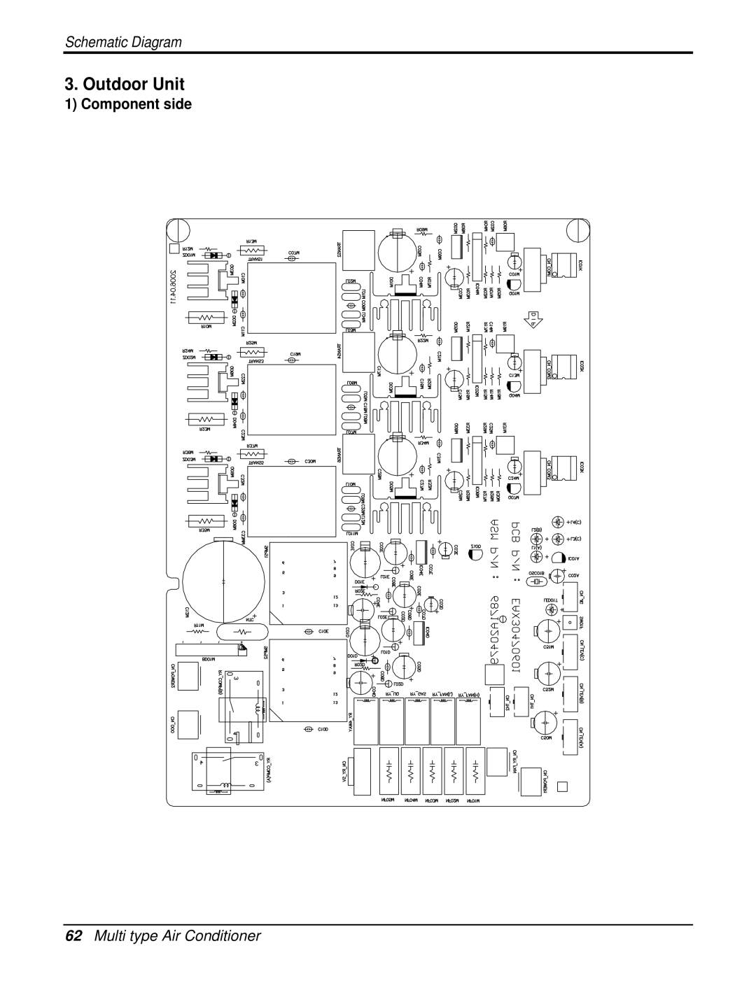 LG Electronics AMNC093D4A0(LMN090CE), AMNH123DEA0(LMN120HE), AMNC123DEA0(LMN120CE) Outdoor Unit, Component side 