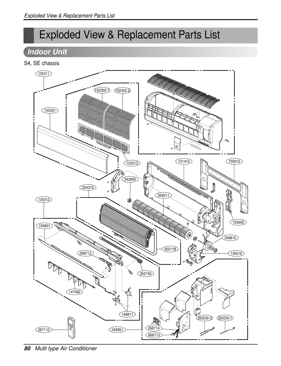 LG Electronics AMNC093D4A0(LMN090CE), AMNH123DEA0(LMN120HE) Exploded View & Replacement Parts List, S4, SE chassis 