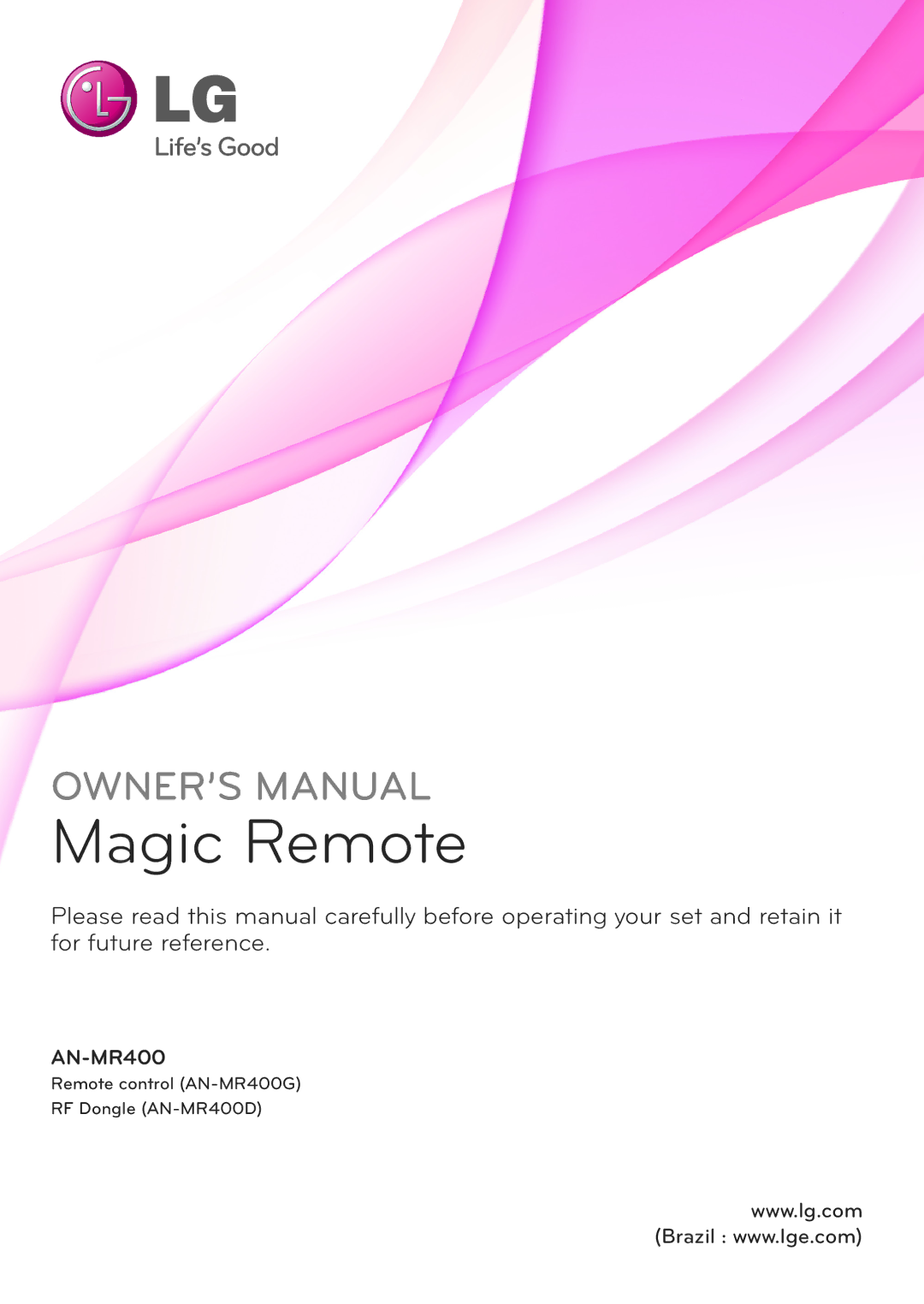 LG Electronics AN-MR400 owner manual Magic Remote 