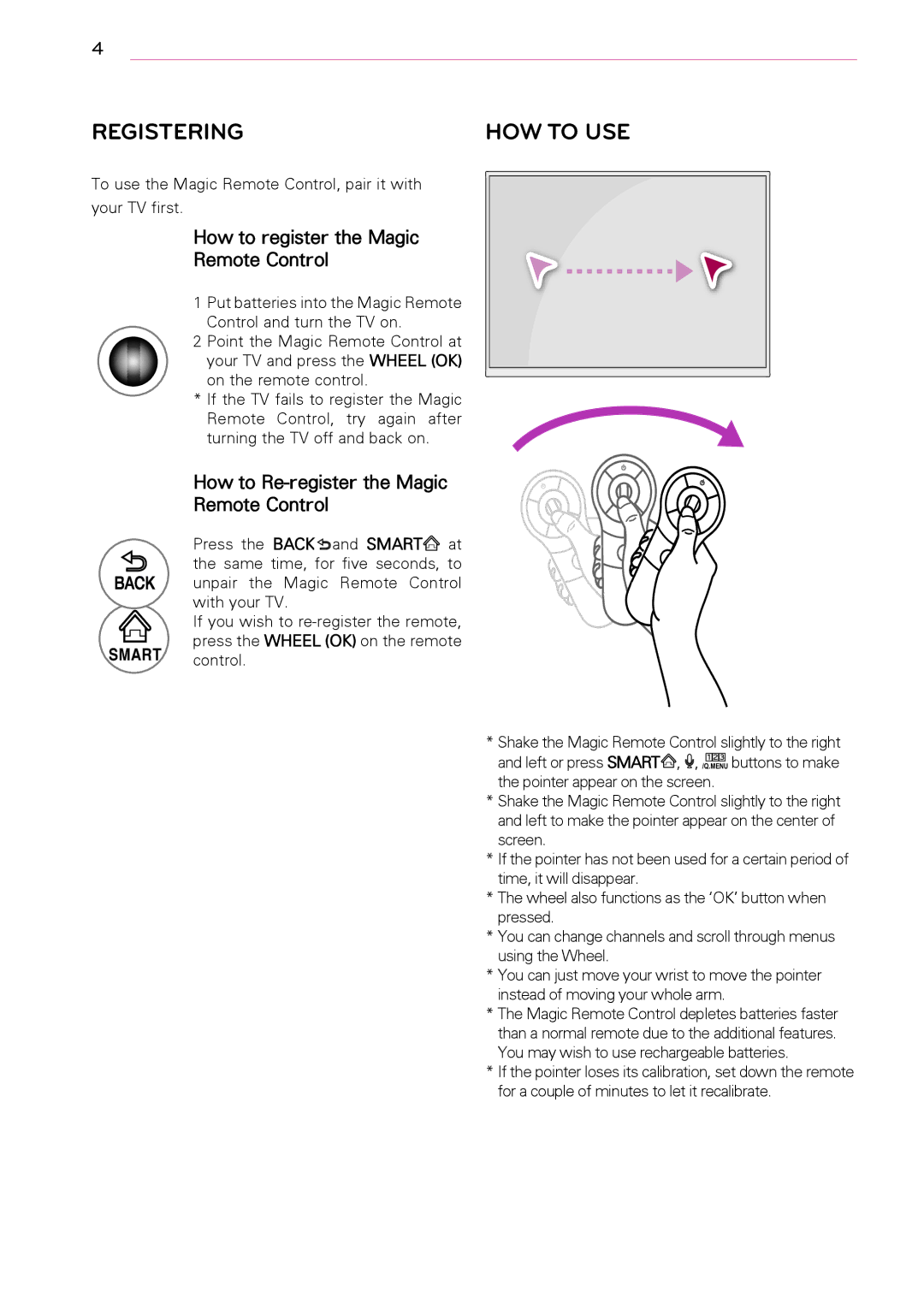 LG Electronics AN-MR400 owner manual Registering, HOW to USE 