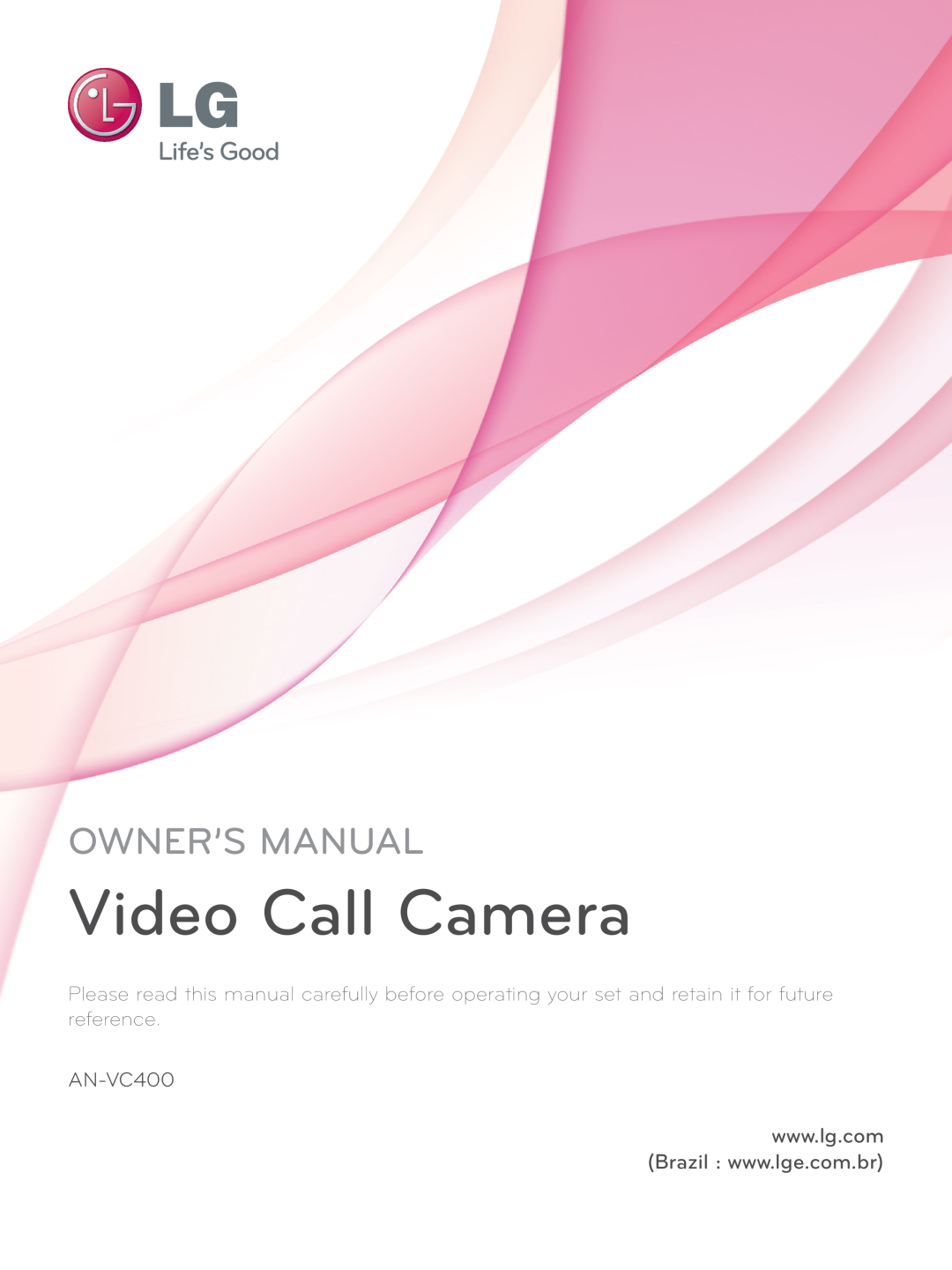 LG Electronics AN-VC400 owner manual Video Call Camera, Owner’S Manual 