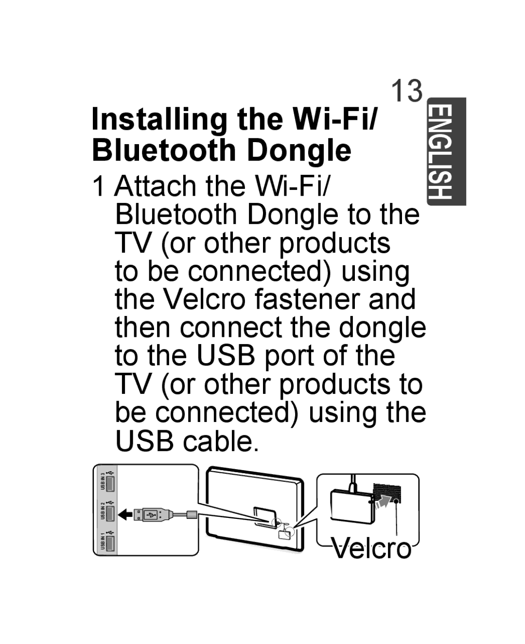 LG Electronics AN-WF500 owner manual Installing the Wi-Fi Bluetooth Dongle 