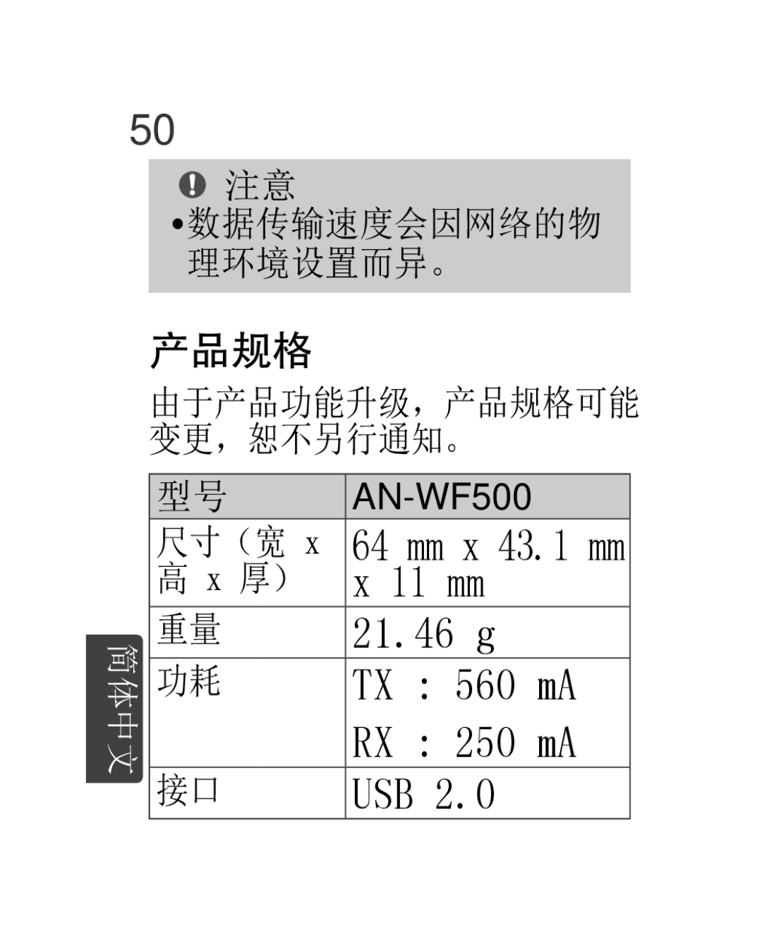 LG Electronics AN-WF500 owner manual 11 mm 