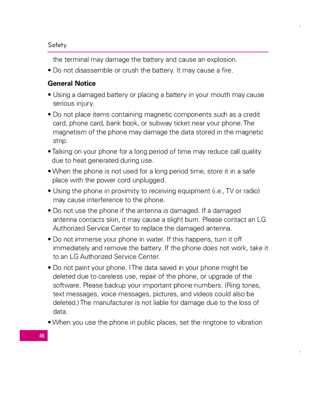 LG Electronics MFL67006501(1.0), Apex manual General Notice 