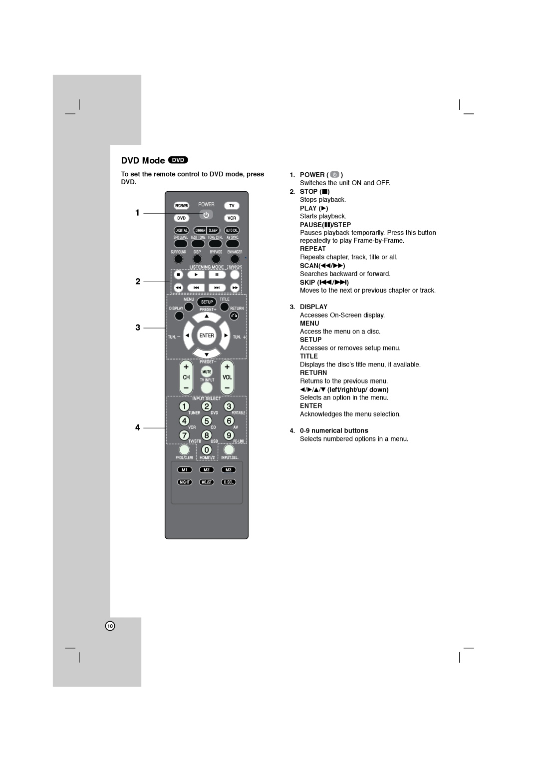 LG Electronics AR702TT, AR702BR, AR702NS, AR702TS owner manual DVD Mode DVD 