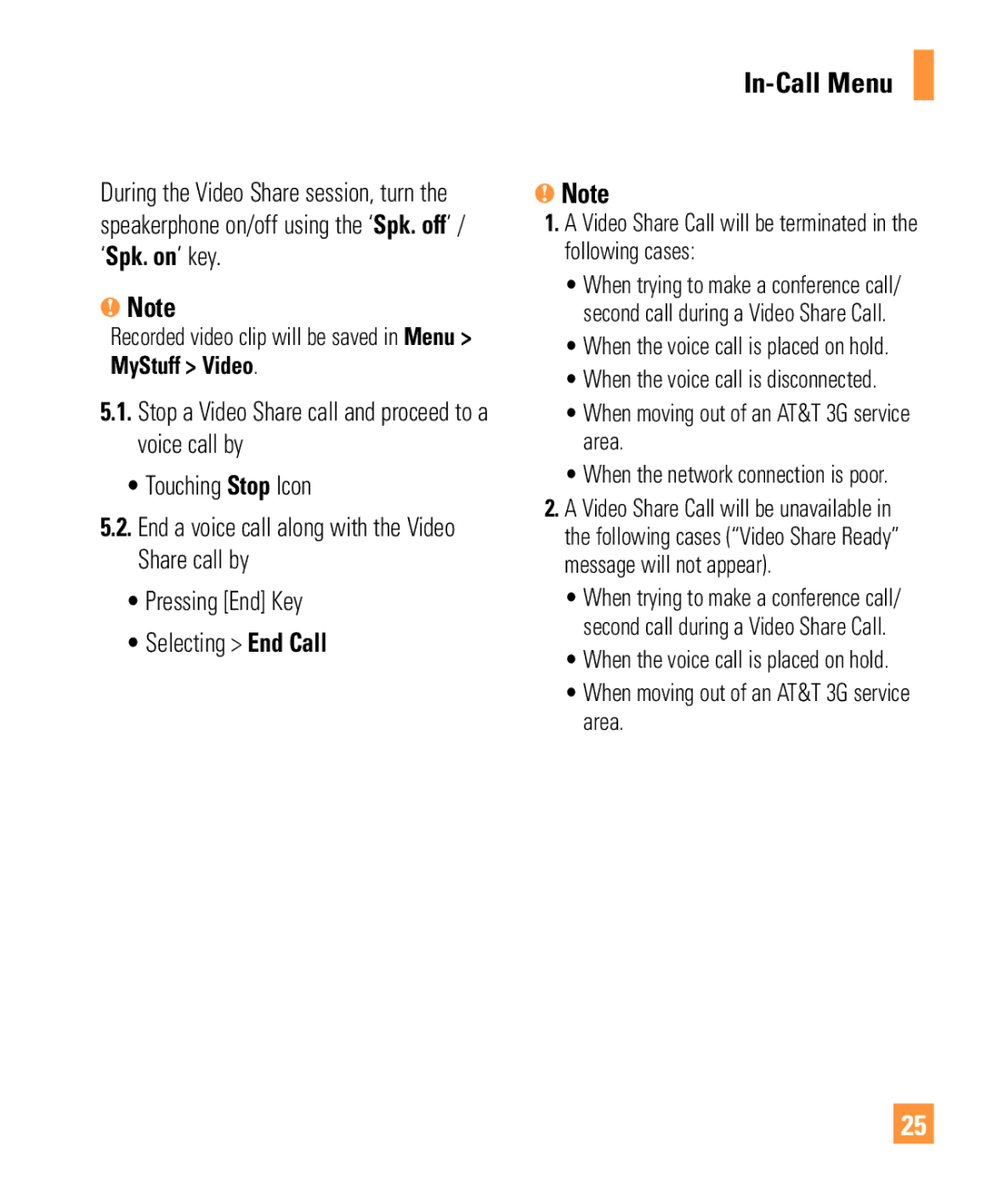 LG Electronics ARENA manual Touching Stop Icon, Pressing End Key Selecting End Call 