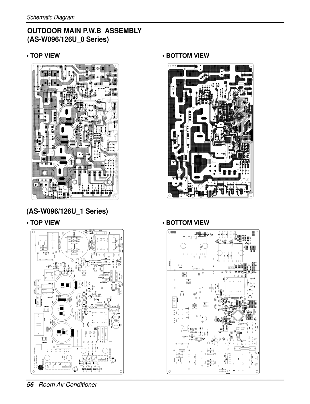 LG Electronics AS-W126URH1/UBH1/UWH1/UMH1, AS-W096URH1/UBH1/UWH1/UMH1 Outdoor Main P.W.B Assembly AS-W096/126U0 Series 