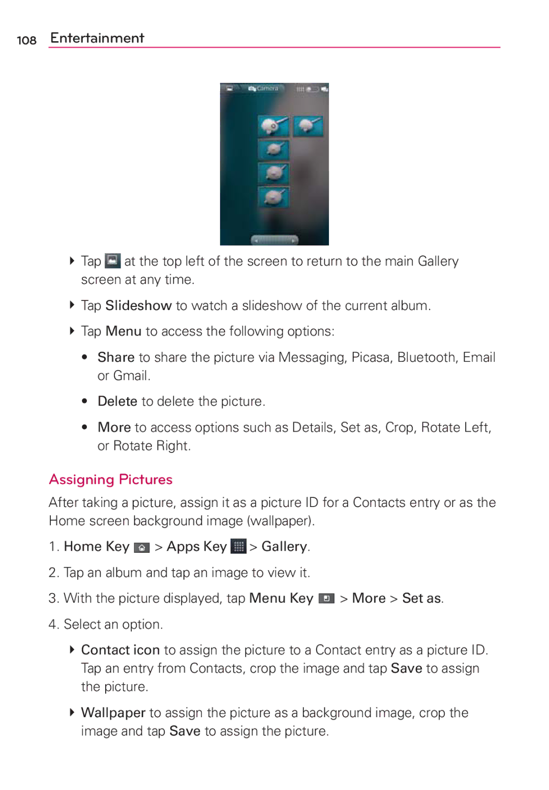 LG Electronics AS680 manual Assigning Pictures 