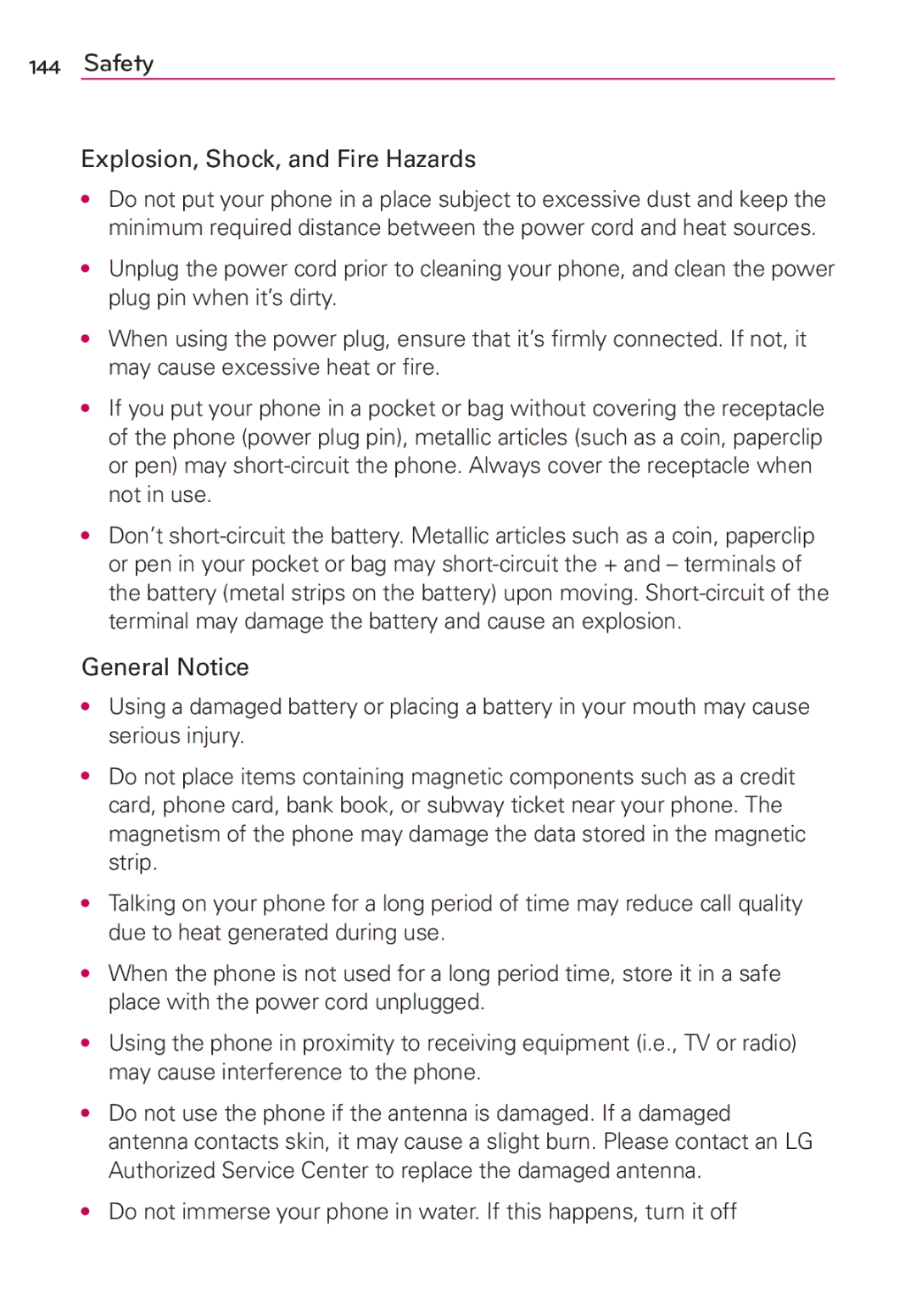 LG Electronics AS680 manual Explosion, Shock, and Fire Hazards 