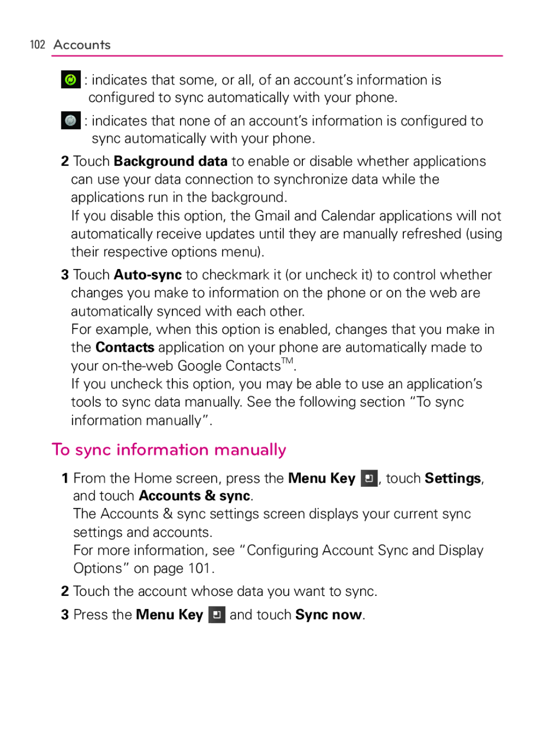 LG Electronics MFL66990402(1.0), AS740 owner manual To sync information manually 