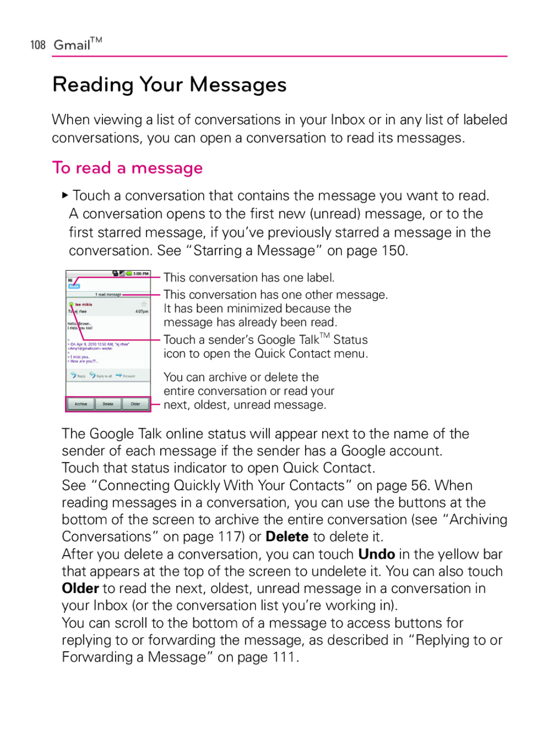 LG Electronics MFL66990402(1.0), AS740 owner manual Reading Your Messages, To read a message 