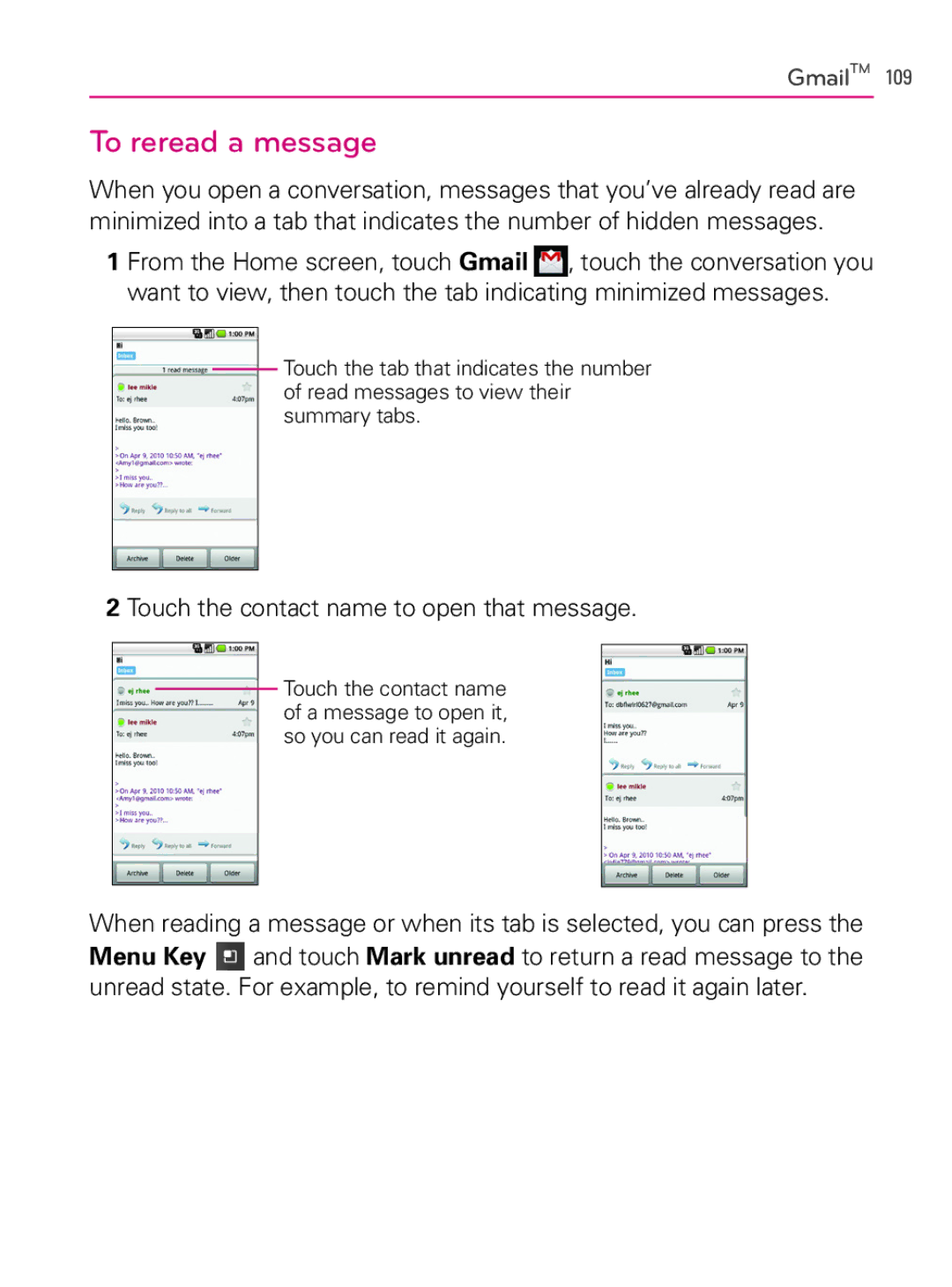 LG Electronics AS740, MFL66990402(1.0) owner manual To reread a message 