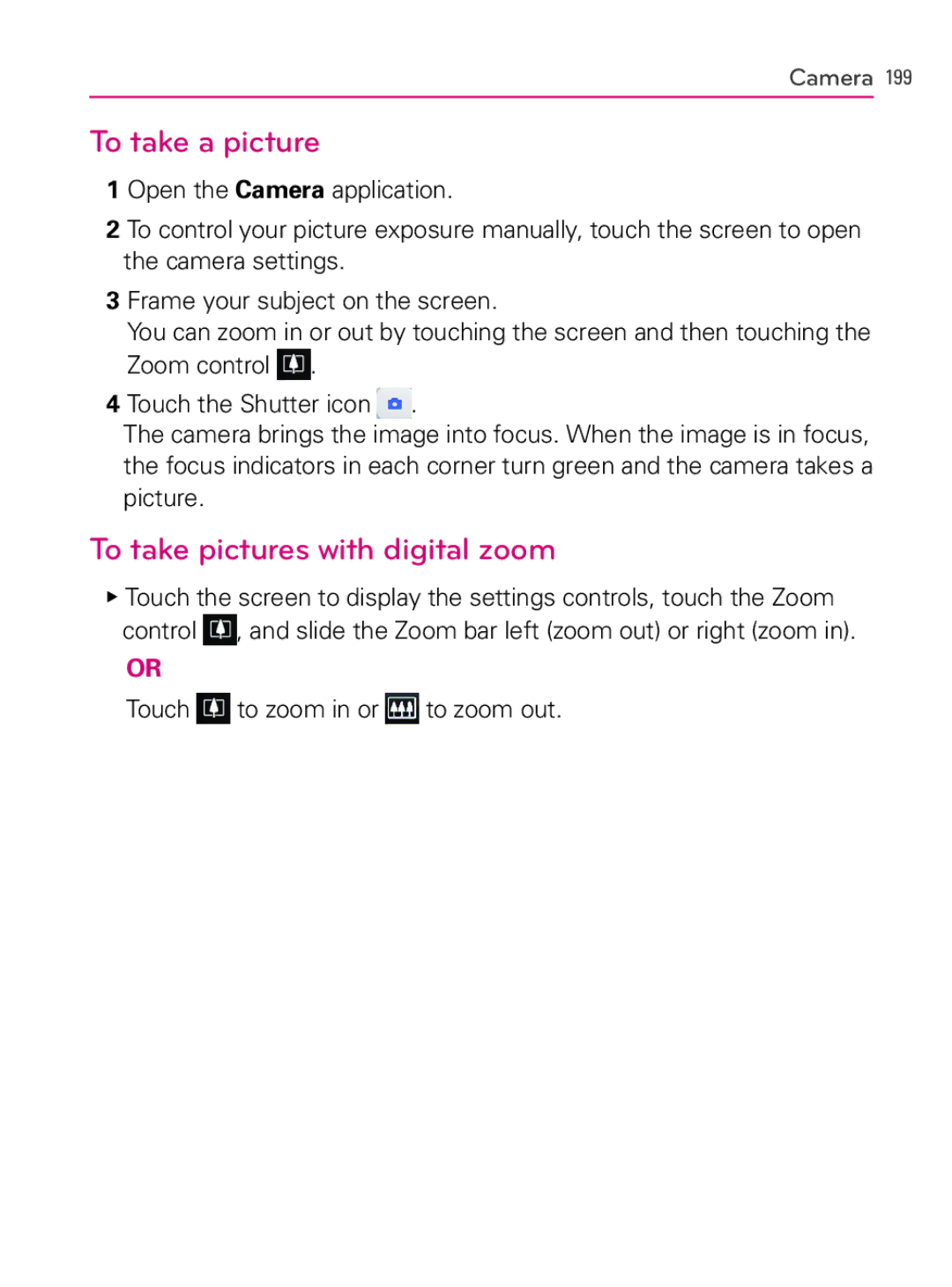 LG Electronics AS740, MFL66990402(1.0) owner manual To take a picture, To take pictures with digital zoom 