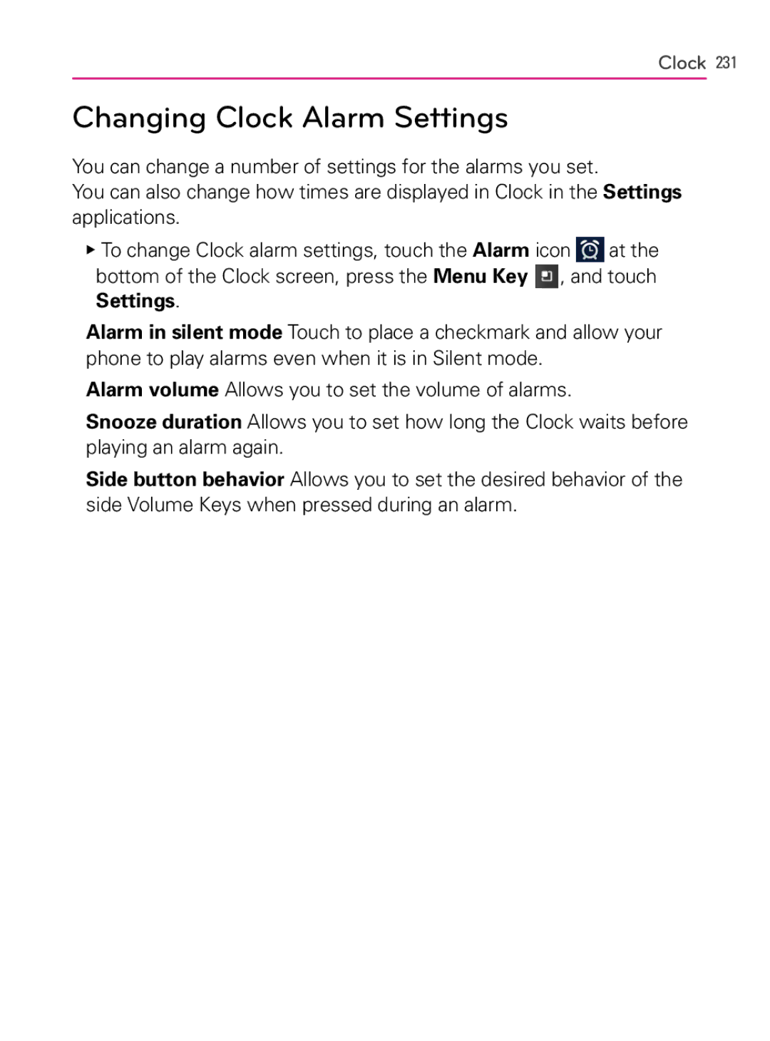 LG Electronics AS740, MFL66990402(1.0) owner manual Changing Clock Alarm Settings 