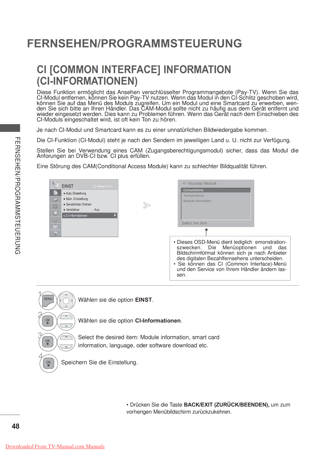 LG Electronics AW-50PG60MS, AW-60PG60MS manual CI-Informationen, Consultations 