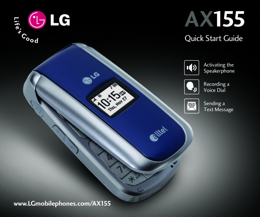 LG Electronics AX155 quick start 