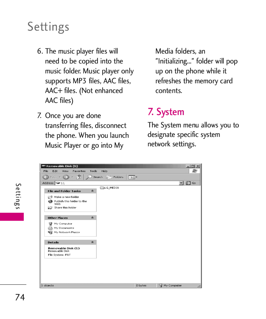 LG Electronics AX260 manual System 