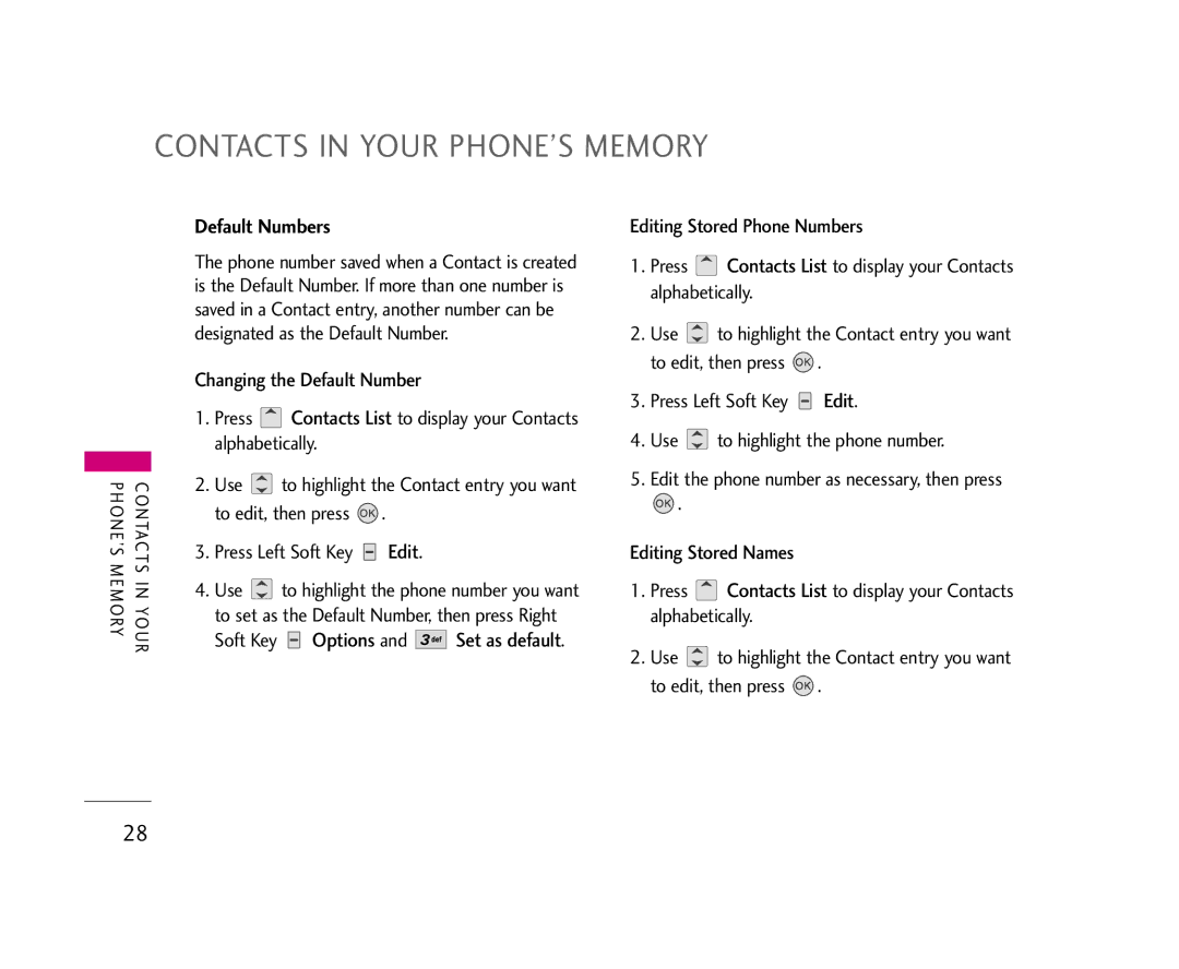 LG Electronics AX275 manual Default Numbers 