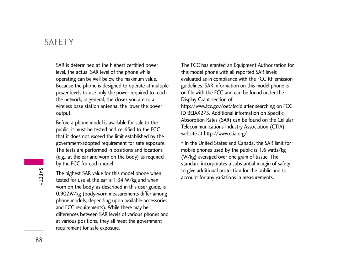 LG Electronics AX275 manual By the FCC for each model, FCC requirements. While there may be, Requirement for safe exposure 