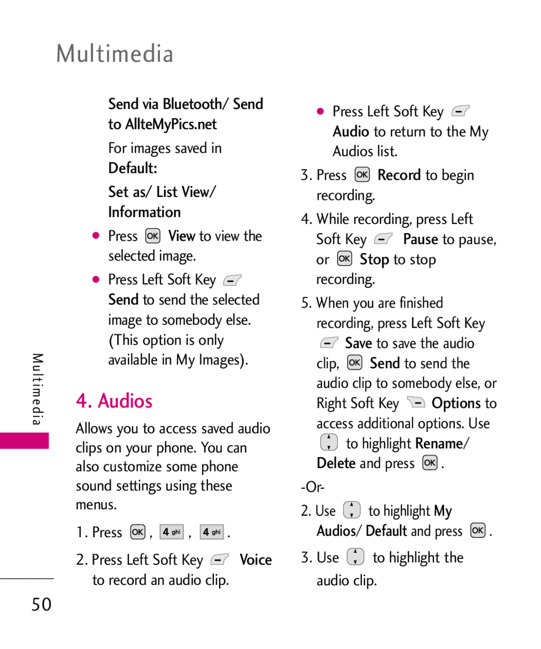 LG Electronics AX310, MMBB0347401 manual Information, Send, Voice, Multimedia, Set as/ List View 