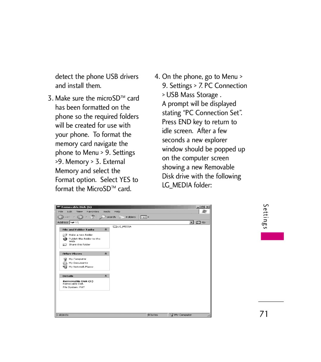 LG Electronics AX380 manual Detect the phone USB drivers and install them 