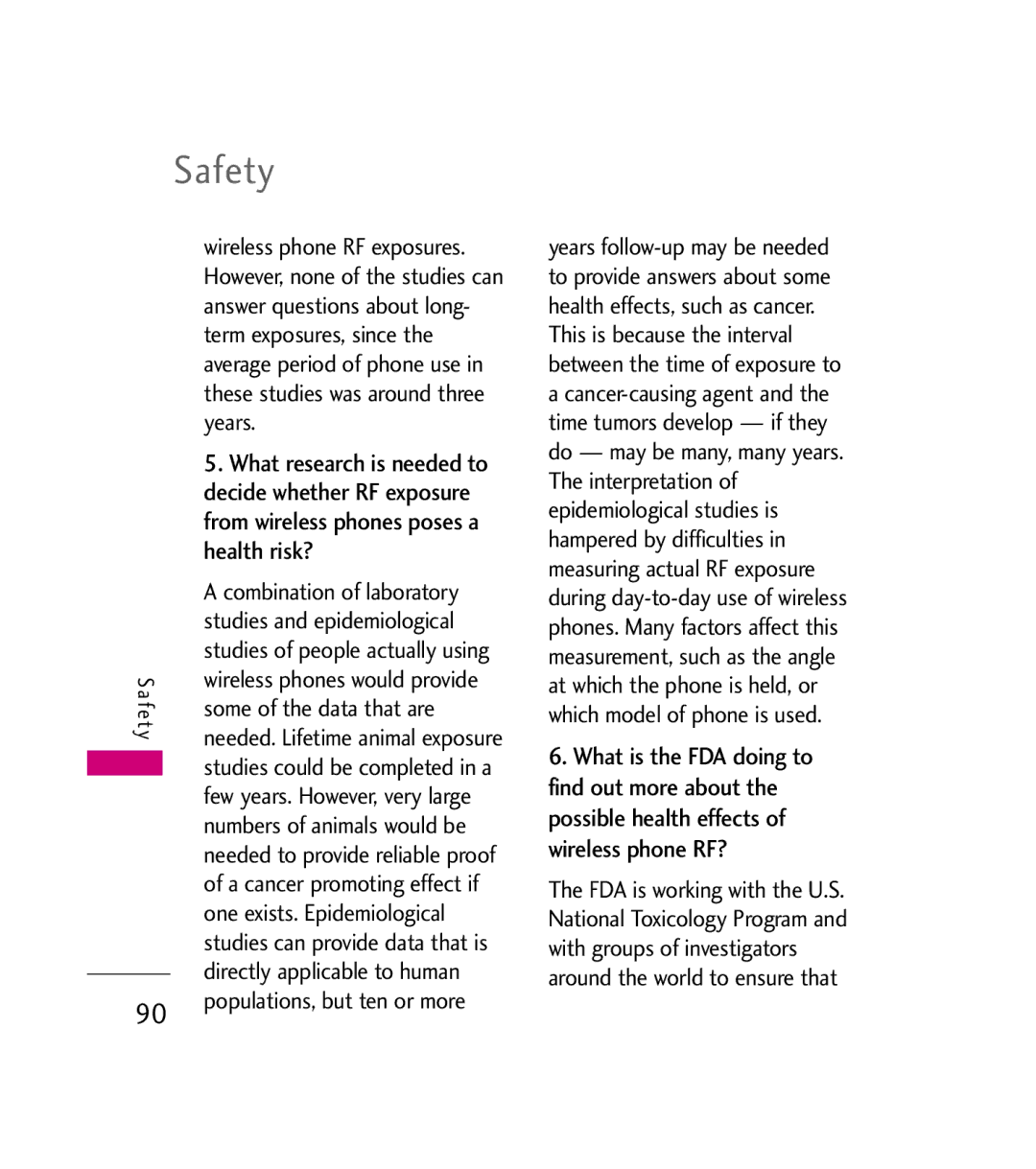 LG Electronics AX380 manual Health risk? 