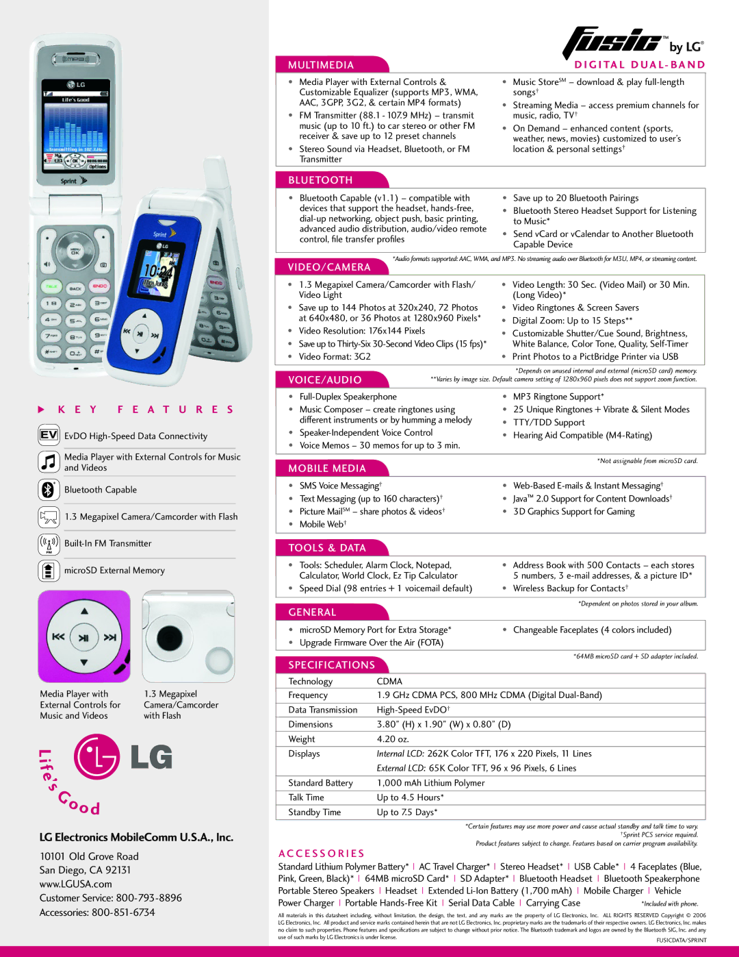 LG Electronics AX390 manual Y F e a t u r e s, G i ta l D u a l B a n d 