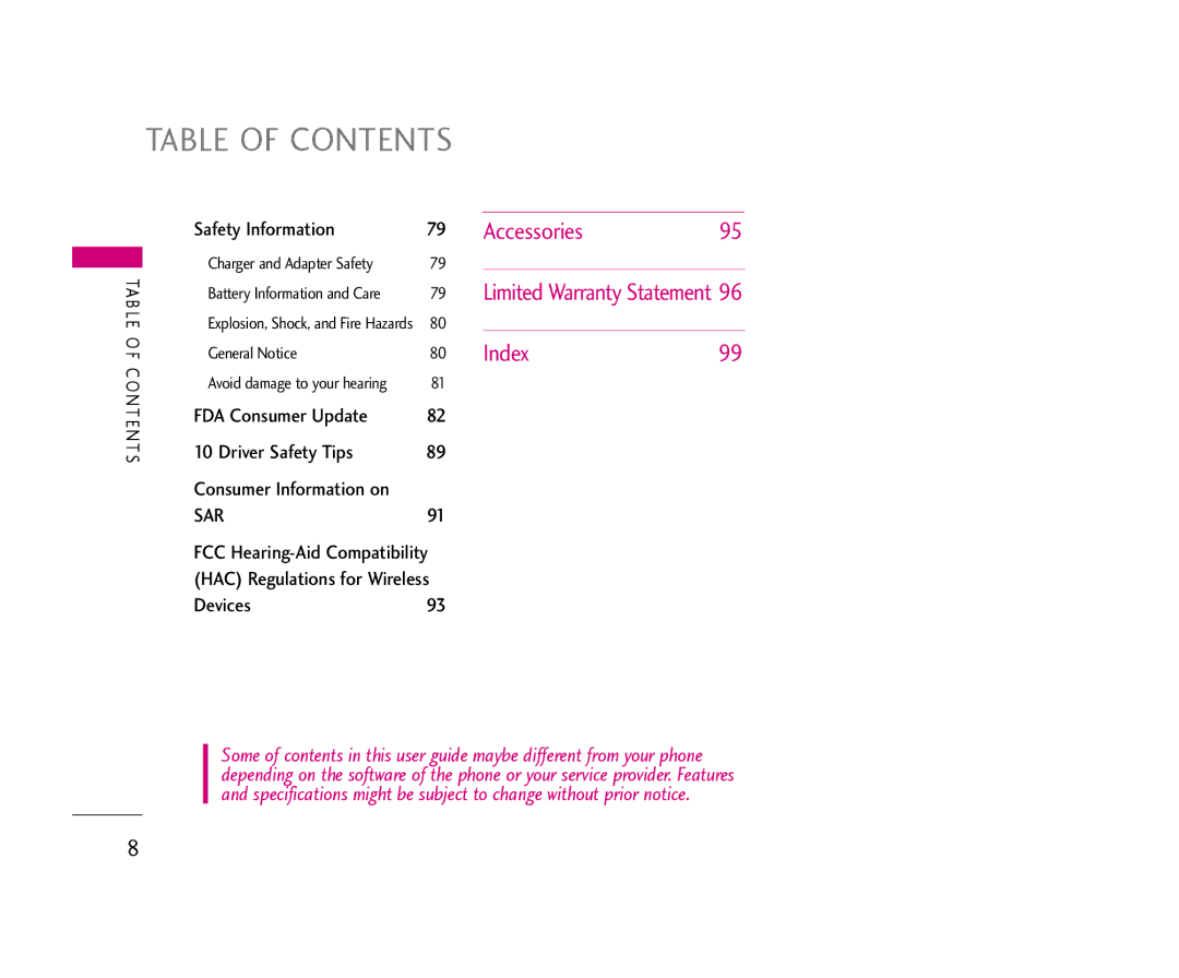 LG Electronics AX490 manual Safety Information, Devices93 