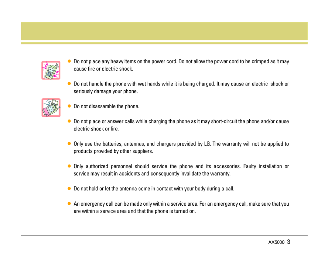 LG Electronics AX5000 manual 