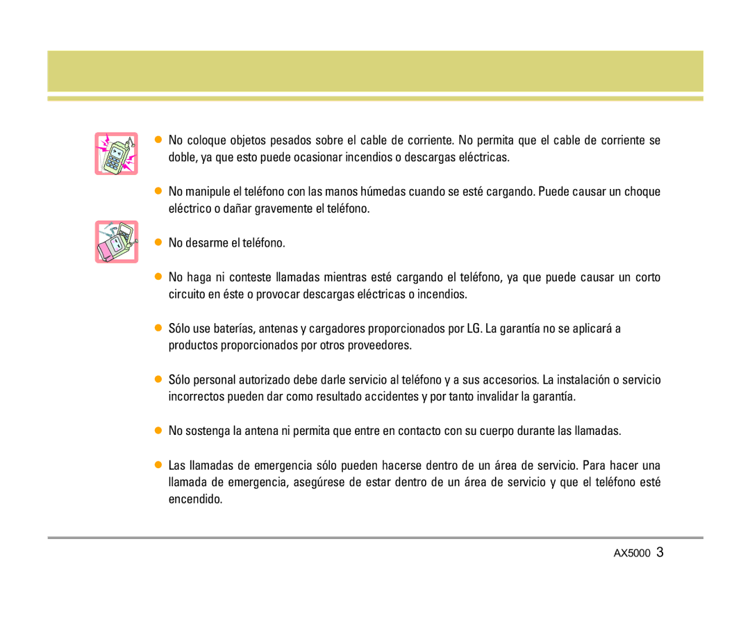 LG Electronics AX5000 manual 