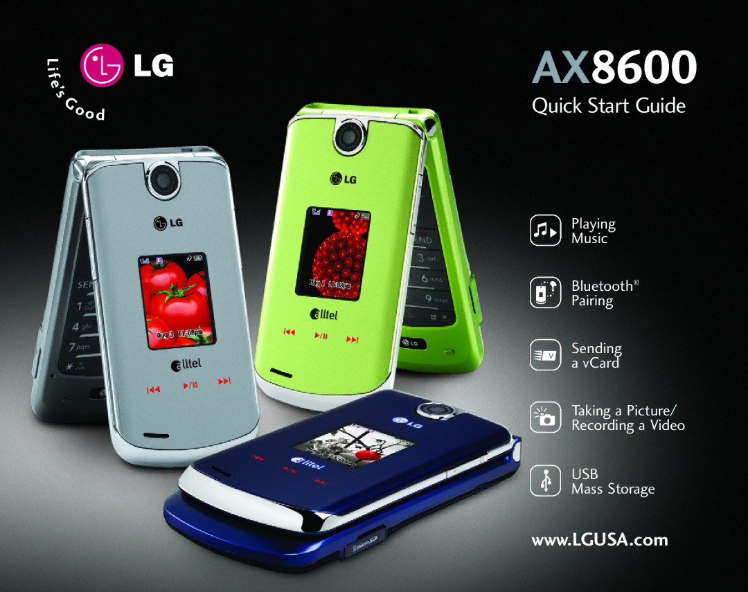 LG Electronics AX8600 quick start 