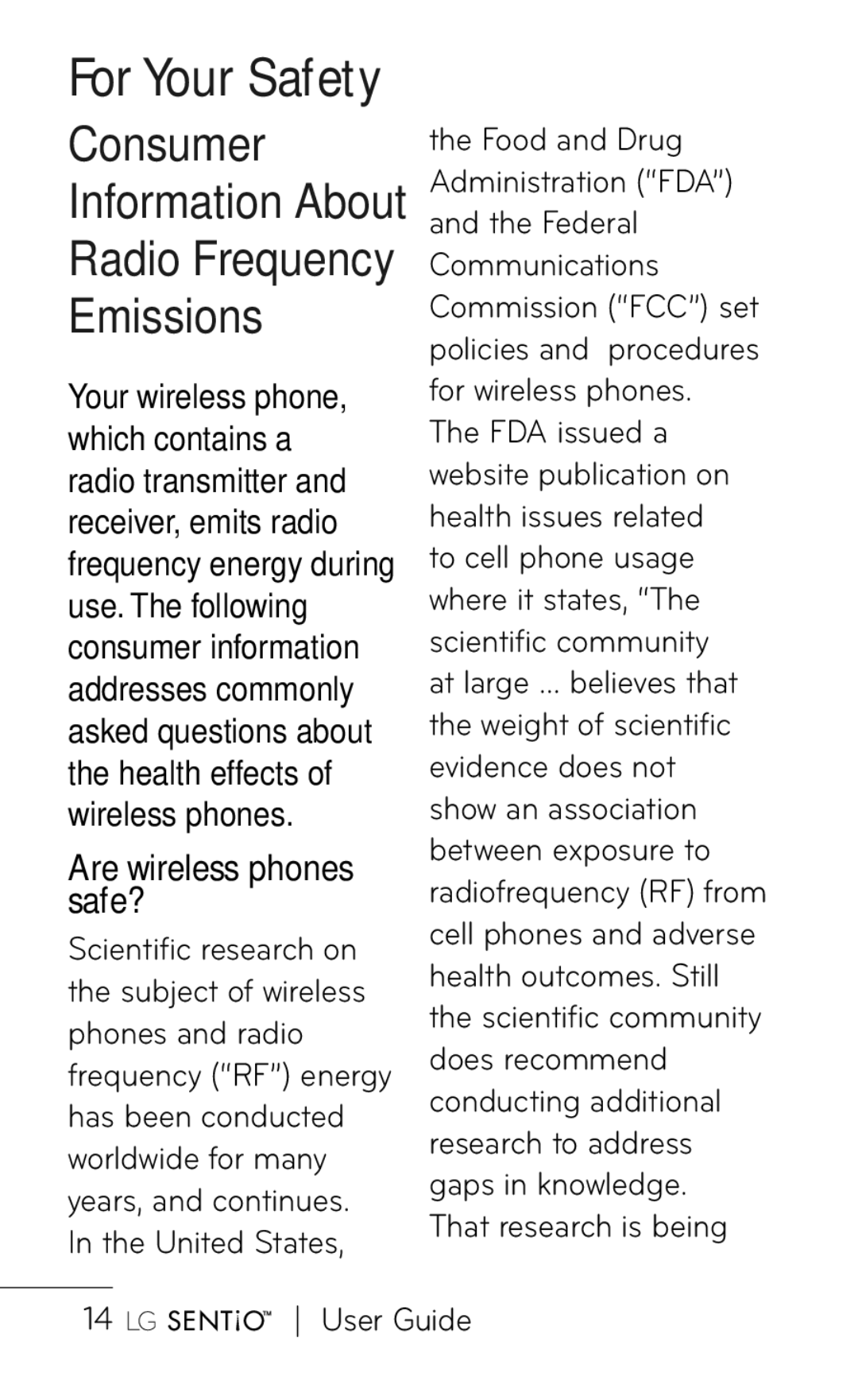 LG Electronics B016222 manual Are wireless phones, Safe? 