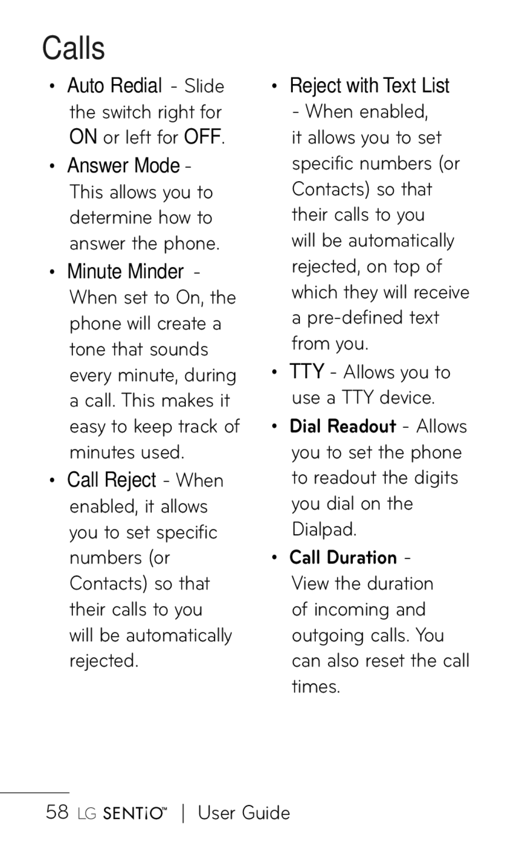 LG Electronics B016222 manual Reject with Text List 